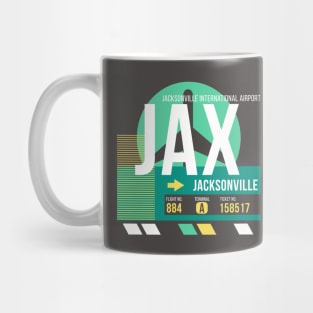 Jacksonville (JAX) Airport // Retro Sunset Baggage Tag Mug